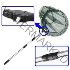 뜰채대+뜰채망 세트 민물뜰채 해루질뜰채 바다뜰채망 대낚시 민장대 채비 붕어뜰채 뜰채프레임 포함, 알루미늄 뜰채대1.5m+뜰채망 35cm