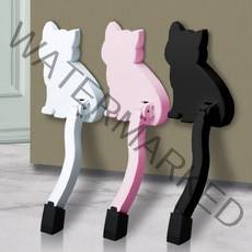 무타공 펫 자석 도어스토퍼 국내생산 부착식 현관문 인테리어 말발굽, 화이트