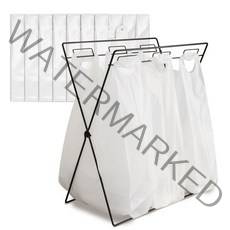 마켓플랜 접이식 분리수거대 + 봉투 20L 10p, 블랙, 1세트