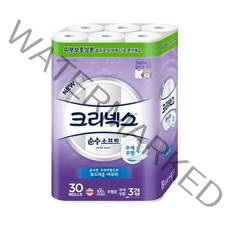 크리넥스 순수 소프트 천연펄프 3겹 롤화장지 30m 30개입 1개