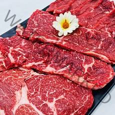 [프리미엄] 꽃등심 채끝살 삼각살 가성비 고품격 한우 1등급 구이용 다모임세트 600g 1kg, 꽃등심200g+채끝살200g+삼각살200g