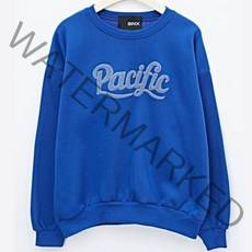 비엔엑스 여성용 기모 퍼시픽 레터링 라운드 맨투맨 BU4TS017L0