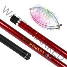 낚시뜰채세트 폴딩뜰채망 낚시용품 기옥540 뜰채망 프레임 뜰채 (블랙/레드 선택1), 레드