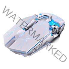 1600DPI LED 백라이트 게임용 마우스 충전식 컴퓨터 노트북 무선 마우스, 하얀색