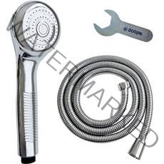 두진 베이직 샤워기 헤드 + 황동 메탈 샤워호스 2m 세트, 1세트