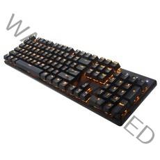 앱코 HACKER 단일 LED 축교환 게이밍 기계식 키보드 갈축, K590, 블랙, 일반형