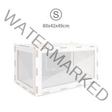 하우스 케이지 원목 햄스터집 용품 리빙박스 은신처 아크릴 친칠라 골든 기니피그 인박카, m사이즈 개방형 우리 우드