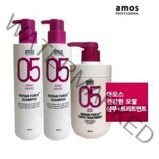 아모스 리페어포스 샴푸 2개 + 키토트리트먼트 750, 750ml, 1세트