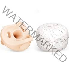 모윰 올 실리콘 마카롱 쪽쪽이+ 전용케이스 세트, 피치핑크(쪽쪽이), 1단계(0개월 이상)