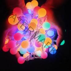 노바리빙 리모컨 방수형 컬러 앵두전구 건전지형 50구, 혼합색상