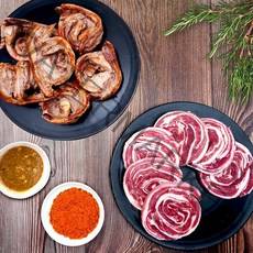 초원식품 (냉장 냉동)12개월미만 A++청정 양고기, 1개, (냉동) 양고기 삼겹살 500g+양념(10g)