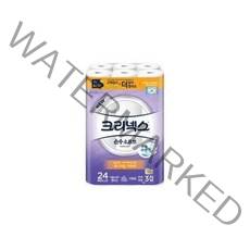 뽀송뽀송 크리넥스 3겹 순수 소프트 와이드 27m 24롤 1 팩., 상세페이지 참조