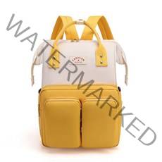 JCP 컬러 더블 포켓 베이비 백팩, 옐로우