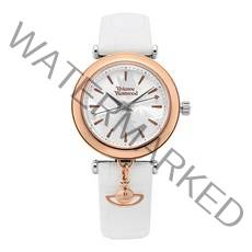 비비안웨스트우드 여성용 트라팔가 쿼츠 가죽 시계 VV108RSWH