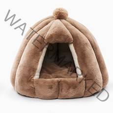 고양이 강아지 폼폼 이글루 하우스, 브라운