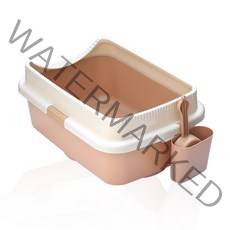 네이처펫 탐나는 평판형 고양이 화장실, 화이트 + 커피