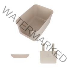 캣츠태그 베이비 묘래박스 고양이 화장실 + 전용 덧대 + 묘래통 세트, 베이지