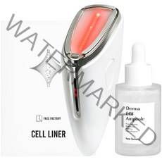 페이스팩토리 LED 피부관리기 괄사마사저 셀라이너 + 더마앰플 세트, FF-11, 혼합색상