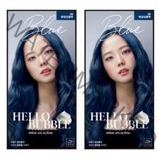 미쟝센 올뉴 헬로버블 염모제, 4B웨일딥블루, 2개
