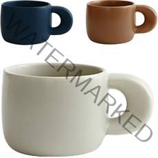 에라토 벌룬머그 230ml x 3종 세트, 크림, 브라운, 네이비, 1세트