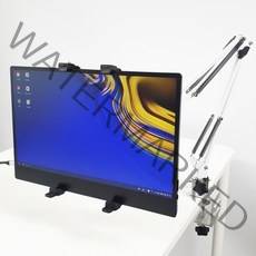 15인치 16인치 휴대용 포터블 모니터 거치대 15.6인치 지원 대형브라켓포함, 블랙