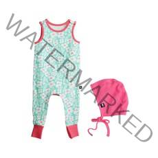 로토토베베 잔꽃 점프수트 + 보넷 세트