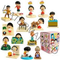 토모조 캡슐 애니 히로시 일본 스미레 코난 치비마루코쨩 마루코는 아홉살 피규어 캐릭터 마니또 만화, 마루코네 식구 14개 풀세트, 환불도 안하고...