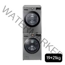 LG전자 LG 트롬 실버 건조기 19kg(RH19VTAN)+21kg 세탁기(F21VDAP), 단일옵션