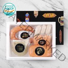 웰굿 [웰굿][한돈]독일식 수제햄 소시지 선물세트 2호 1.27kg(5종)(선물박스 포함), 1