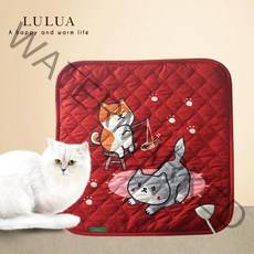 전자파없는 미진 룰루아 전기방석 레드_놀아주개 온도조절 타이머 1인용(44 X 44cm), 44x44cm