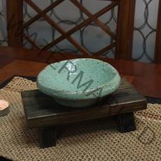(수작업)청아한 분청 돌 찬기 2호, 그린