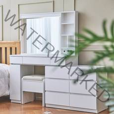 라라홈 라라 LED 수납 화장대, 추가X, 화이트