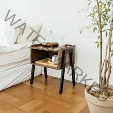 홈페리 제이드 2단 수납 협탁, 월넛