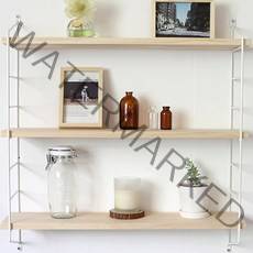 럼버잭 원목 공간분리 벽선반, 화이트