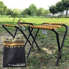 캠프365 BBQ 감성 체어 3종세트 / 캠핑 미니 의자 1+1 수납백 포함 풀구성 / 경량 체어 에코백, 단품
