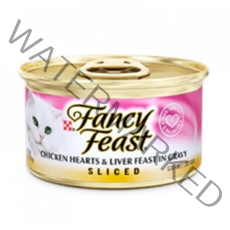 팬시피스트 치킨 하트 앤 리버 고양이 캔, 85g, 12개입