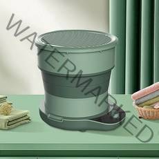 미니 세탁기 접이식 세탁기 여행용 미니세탁기 휴대용 세탁기 국산접이식 세탁기 여행용 세탁기 속옷 양말 접이식 미니 일반세탁기 초소형 초간편 아기 기저귀 걸레 수동 1인가구, 블루화이트