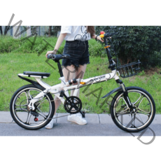 접이식 미니벨로접이식 자전거 16 20 22 인치, 화이트 스포크 휠 7단 16인치