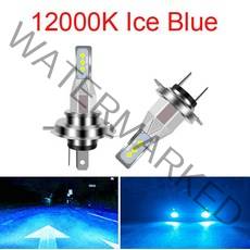 led전조등 led 헤드라이트 LED 헤드램프 자동차 라이트 2Pcs H7 H4 H11 H8 H1 H3 H6 LED 자동차 헤드 라이트 벌브 빔 24V 12V 80W 전원 자동차, [01] 12000K Ice Blue, [01] H10