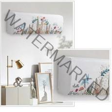 벽걸이 에어컨 커버 먼지방지 보관 덮개 대형, 유칼립투스 잎