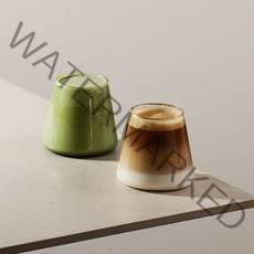 이우아여사 삼각 내열유리 홈카페컵 350ml, 2개