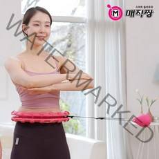 [매직짱] 홈쇼핑 스마트 훌라후프+요가링, 핑크