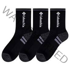 컬럼비아 몽블랑 쿠션 미들삭스 3족 세트, 블랙