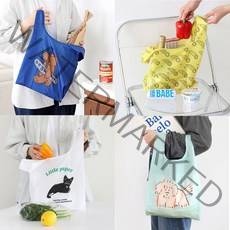 로마네 리유저블 스몰 백 VER2 접이식 에코백 휴대용 장바구니, 리유저블백_스몰V2_키티