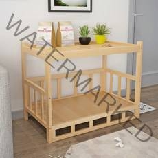 애견 강아지 원목 나무 침대 대형견 2층 침대 심플, 기본형