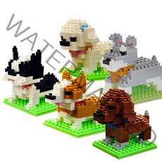 와이즈호크 나노블럭 아토나노 강아지 세트 A SAwh, 혼합색상