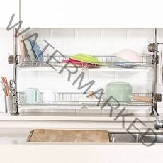 참생활 기둥식 식기건조대 800 골드 2단, 혼합 색상