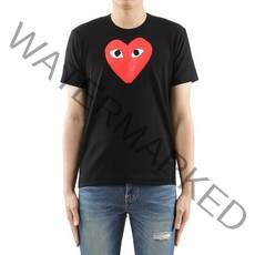 [꼼데가르송] (P1T112 01) 남성 빅 레드하트 반팔 티셔츠