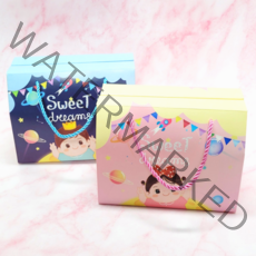 솔즈마켓 끈 손잡이 선물상자 구디백포장 어린이집 유치원 어린이날 생일답례품포장 끈손잡이박스, 블루