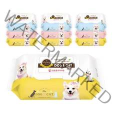 홈인더스트리 도그앤캣 고급 반려동물 물티슈 100매 x 10팩 / 동물용의약외품 제조 허가된 제품